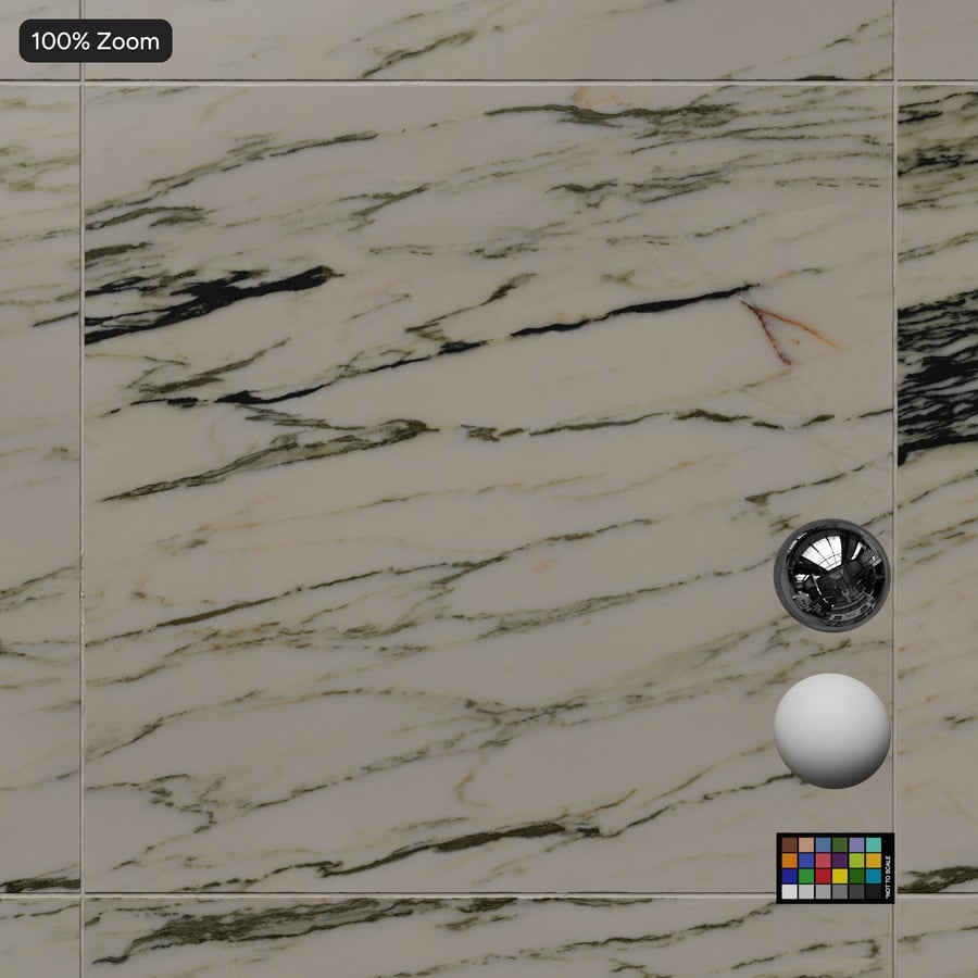 Square Marble Matte Tile Texture, Pine Green
