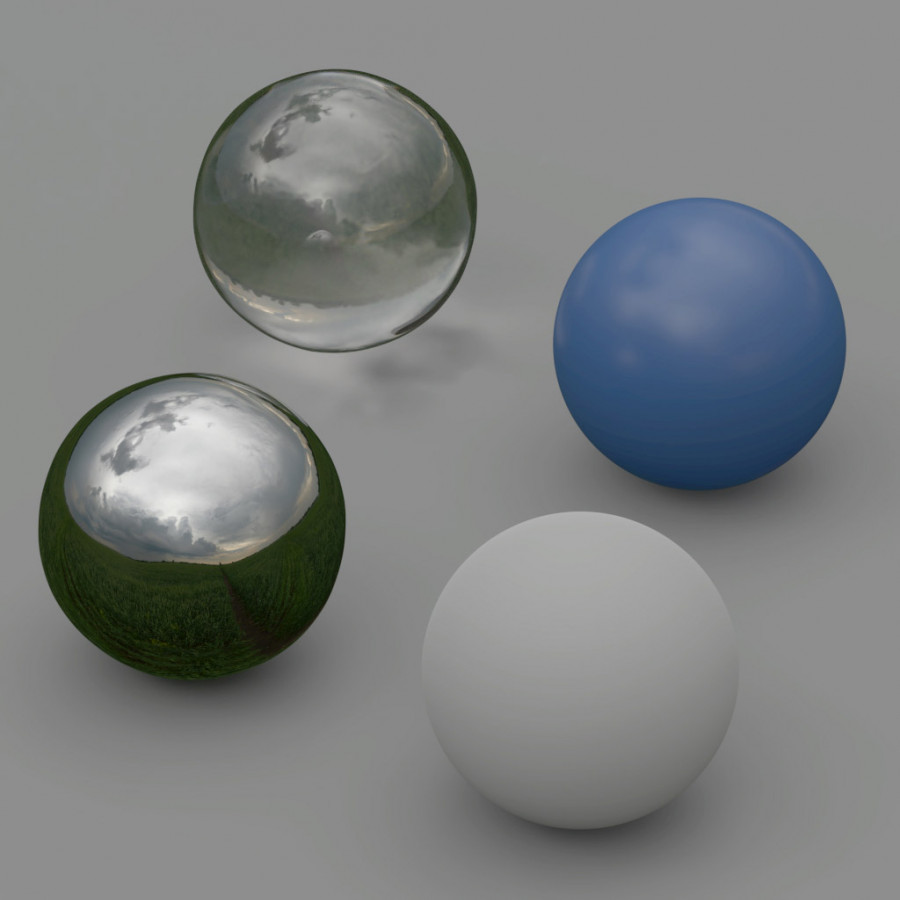曇り空の午後、屋外フィールドの空のHDRI