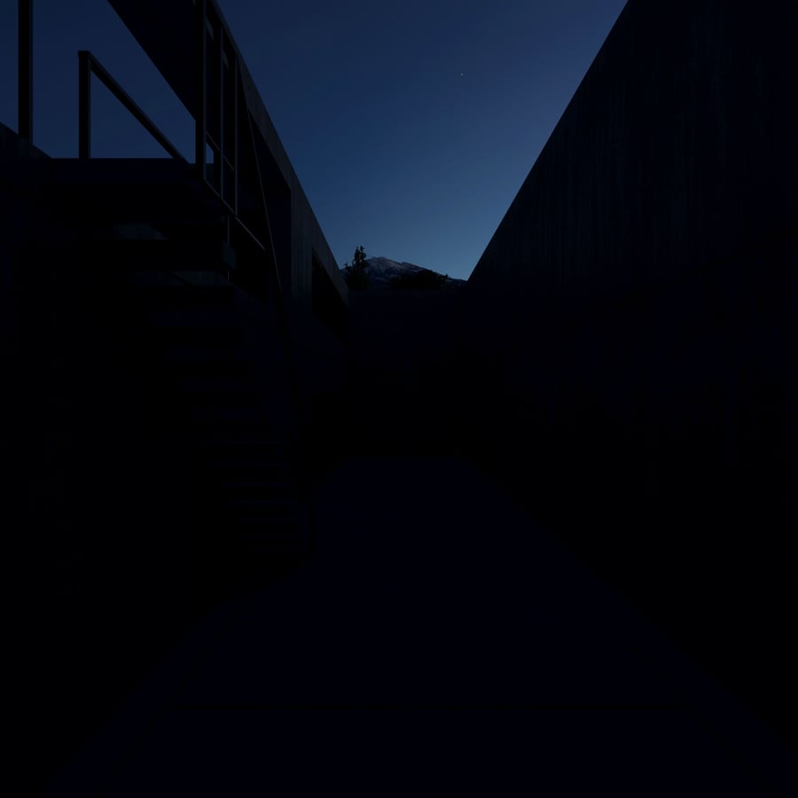 雪山 快晴の夕空 屋外 HDRI