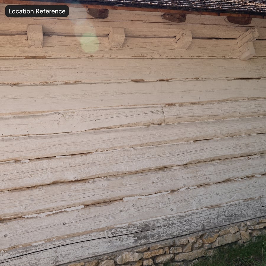 Ruw gehouwen hout balk textuur, wit