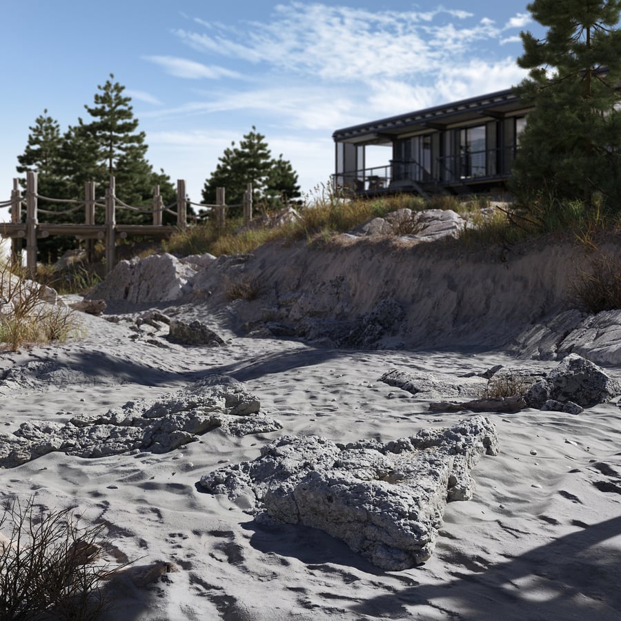 Kleine pijlpunt strandsteen model